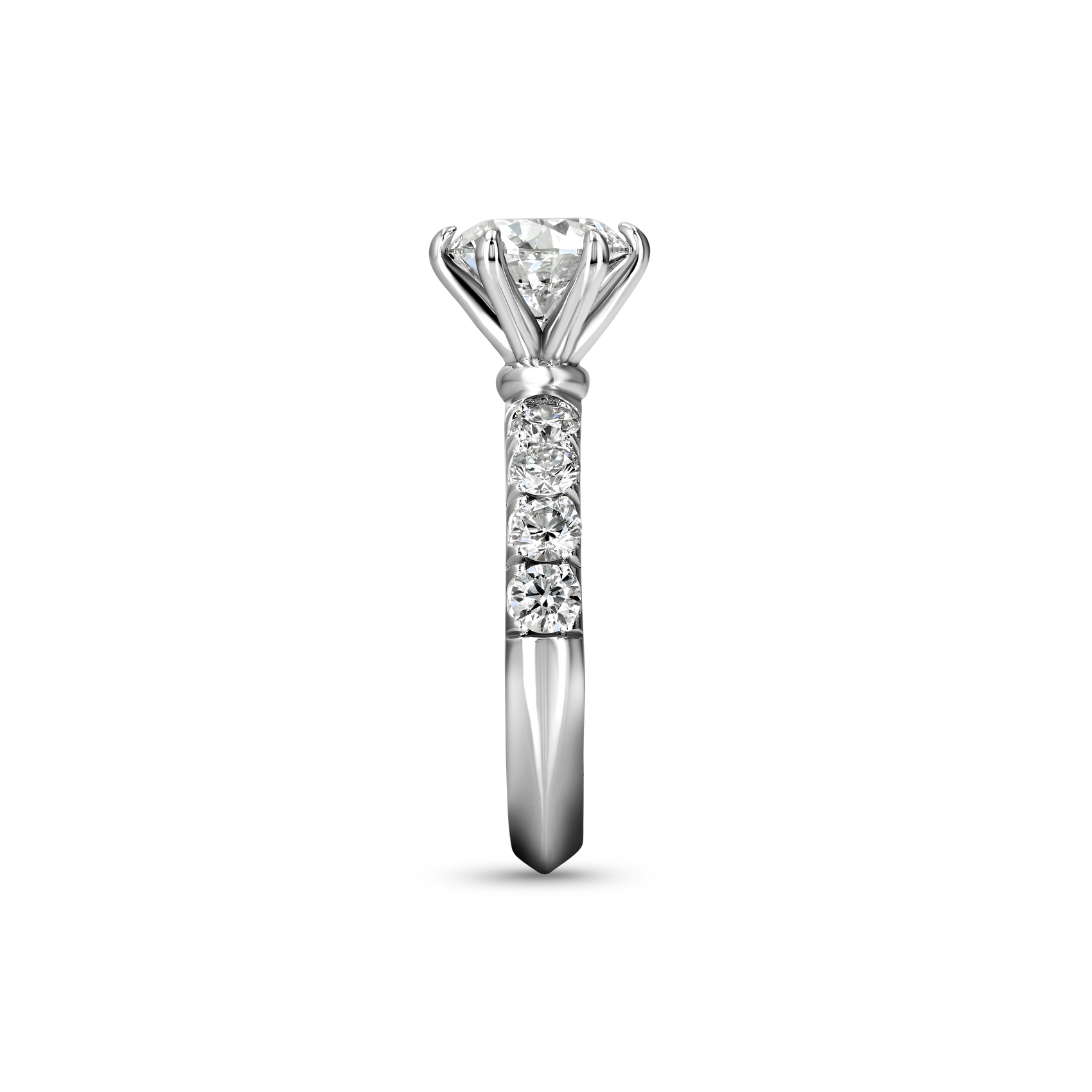 2.00Ct Round Brilliant Engagement Ring – 18K White Gold
