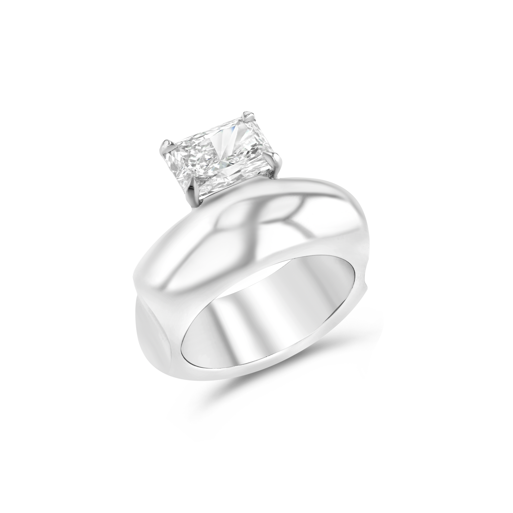 Radiant Cut Diamond Band