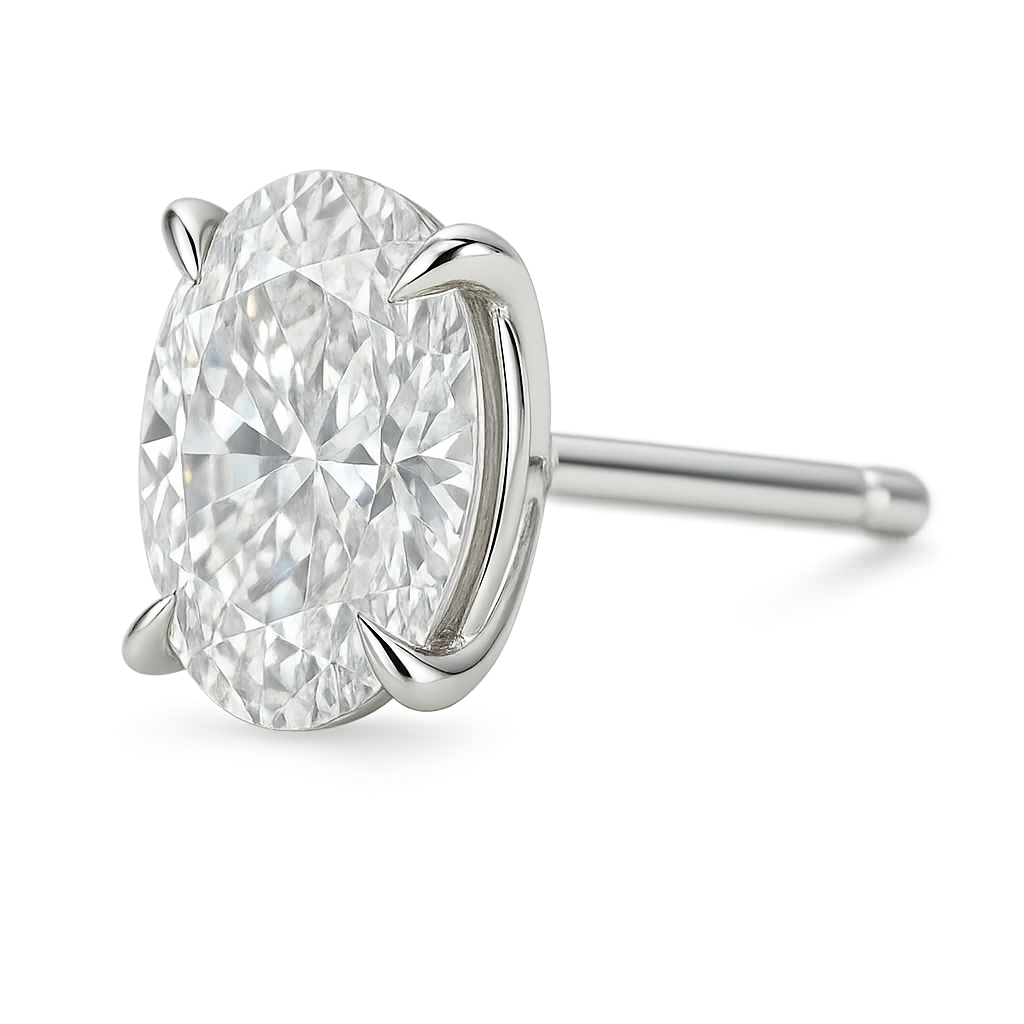 2.00Ct Oval Cut Stud Earrings