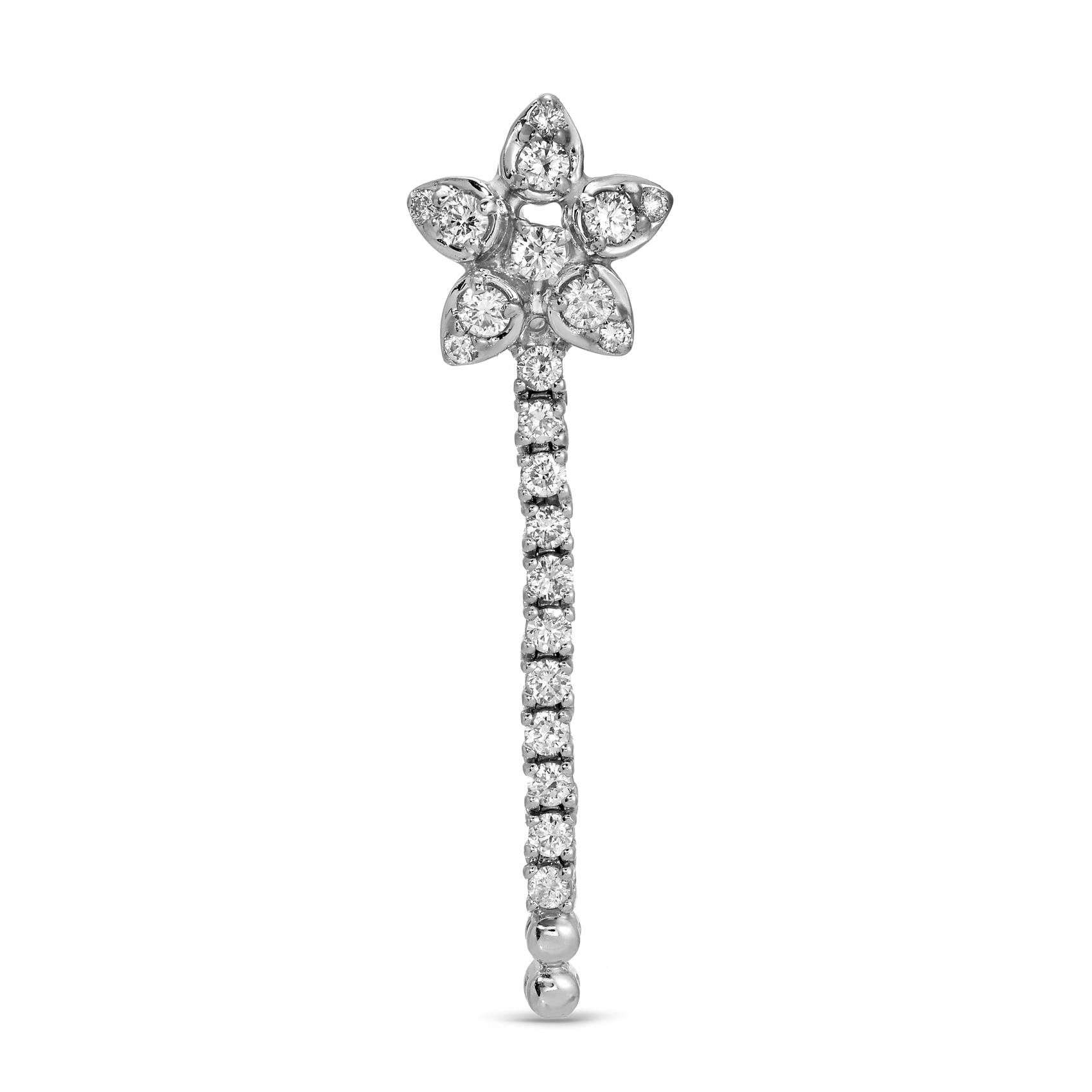 Singular Diamond Floral Earrings